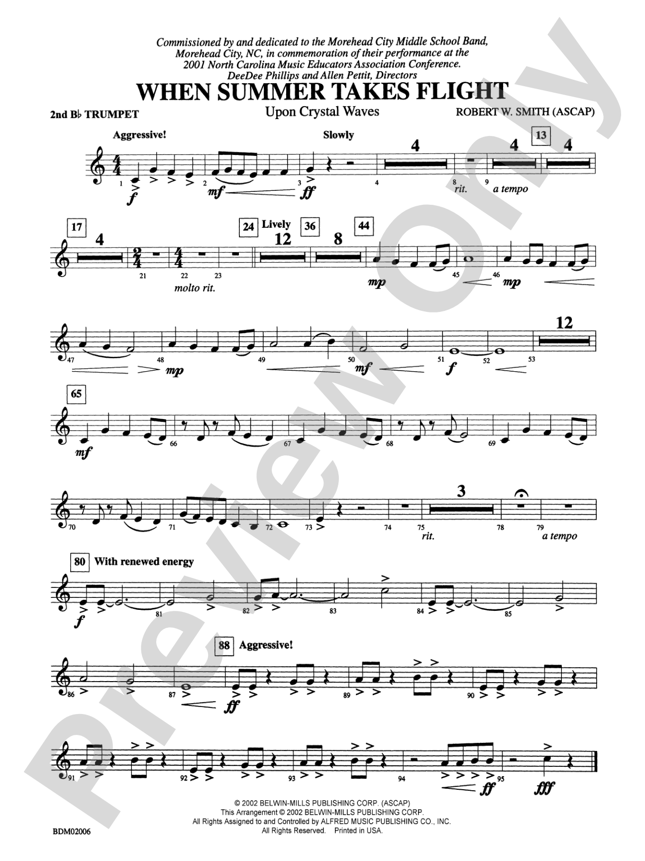 When Summer Takes Flight: 2nd B-flat Trumpet