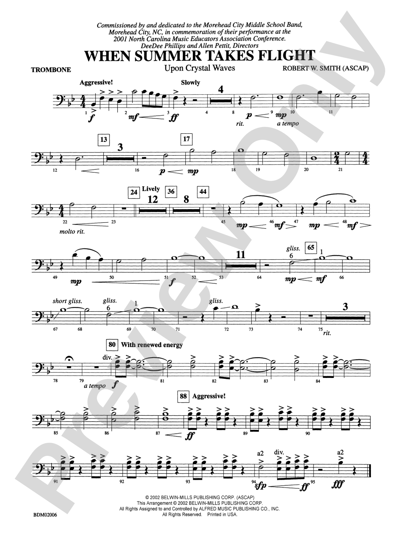 When Summer Takes Flight: 1st Trombone
