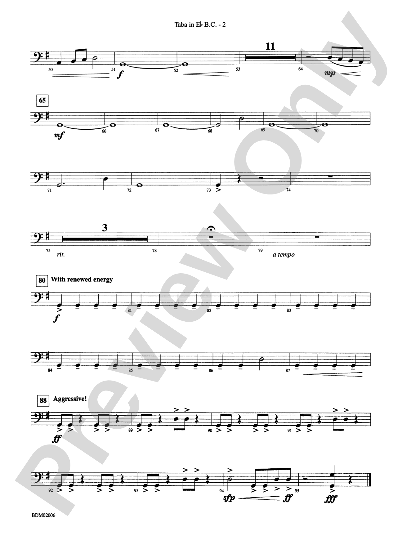 When Summer Takes Flight: (wp) E-flat Tuba B.C.
