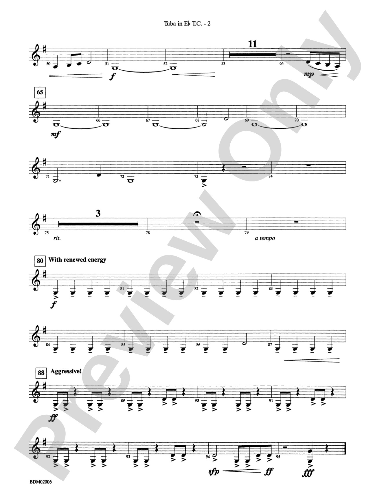 When Summer Takes Flight: (wp) E-flat Tuba T.C.
