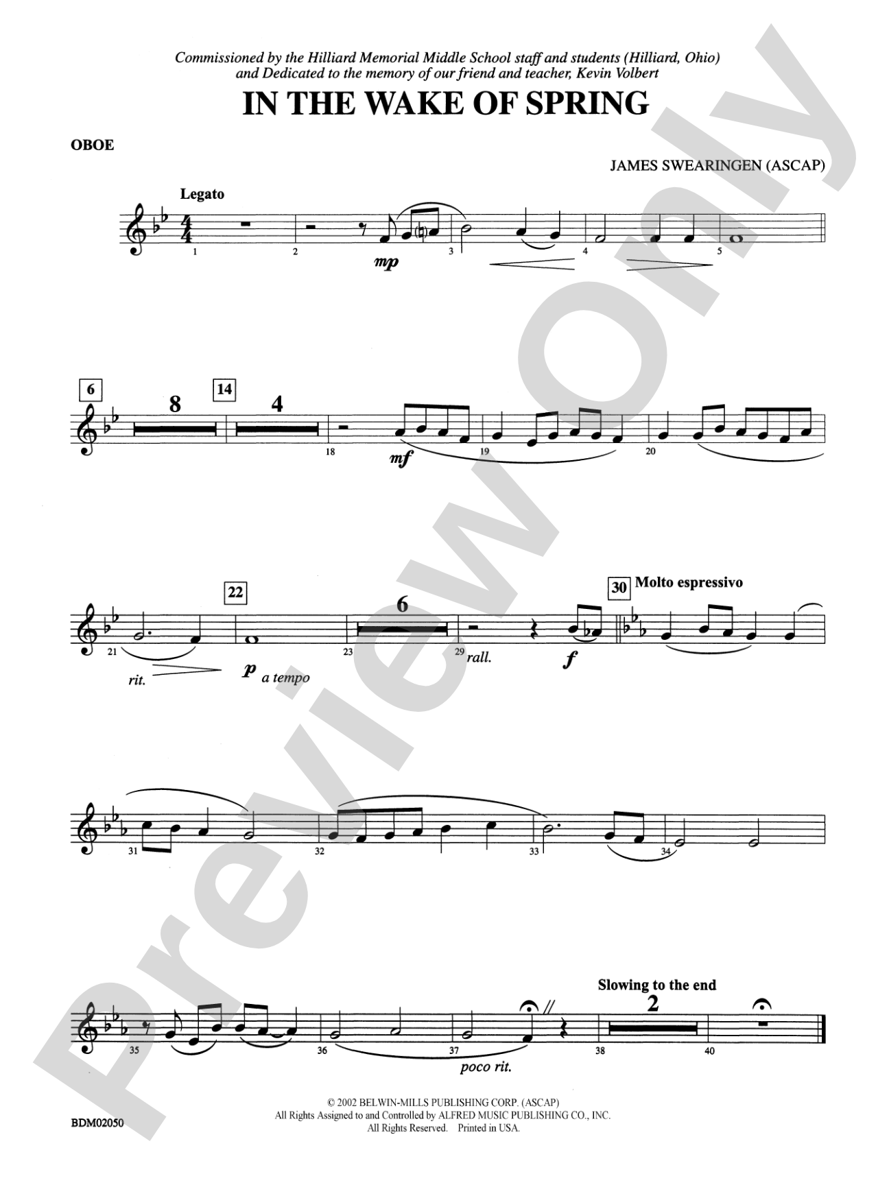 In the Wake of Spring: Oboe