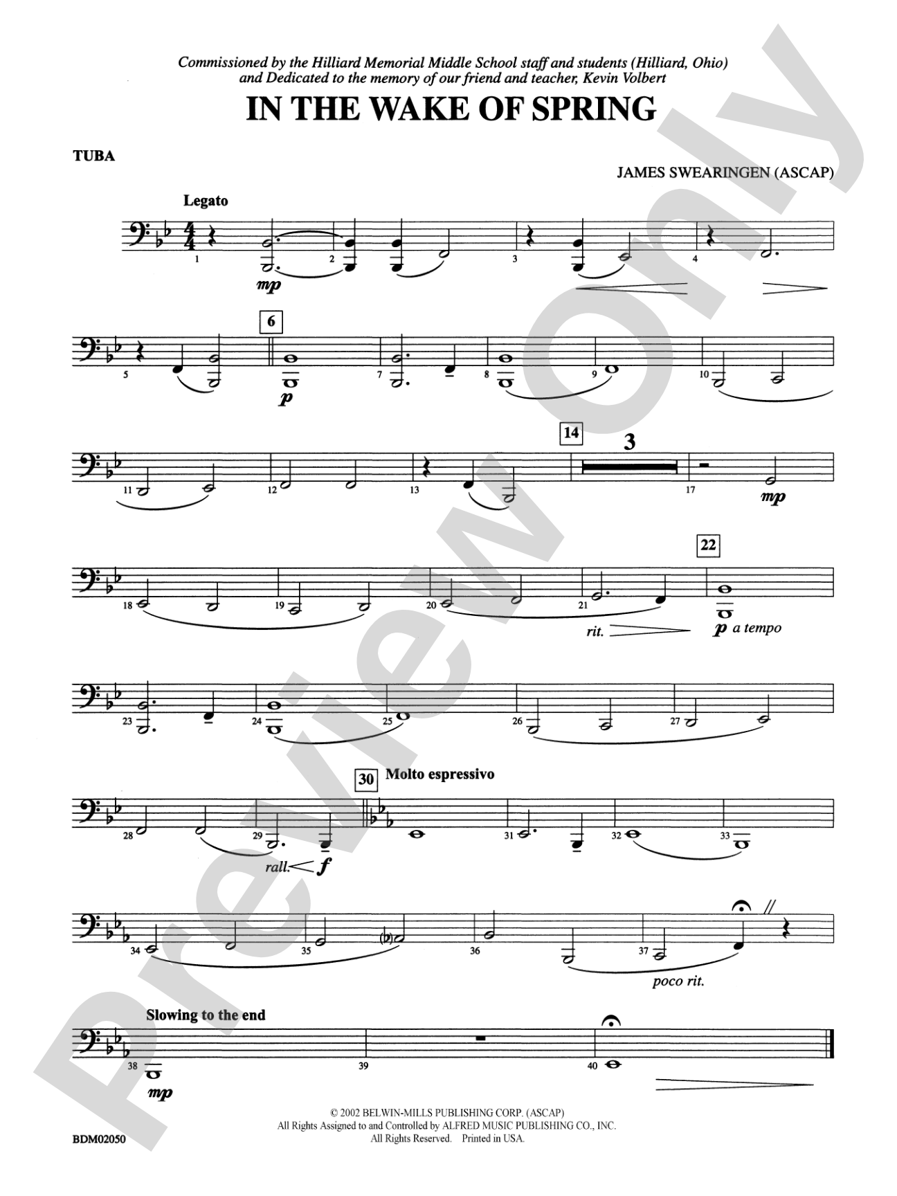 In the Wake of Spring: Tuba