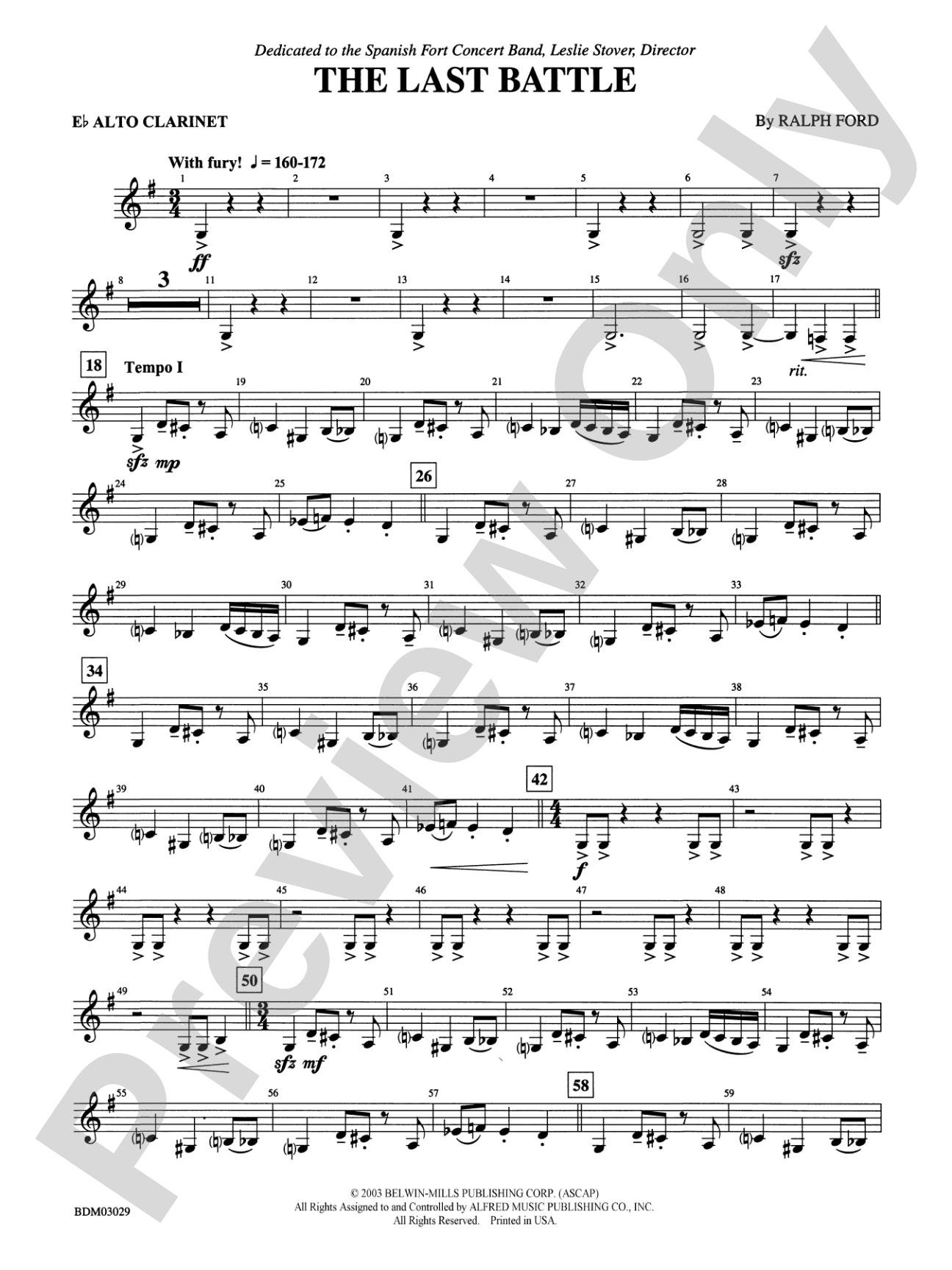 The Last Battle: E-flat Alto Clarinet