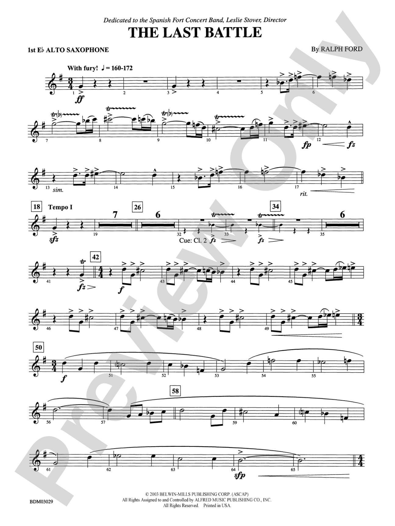 The Last Battle: E-flat Alto Saxophone