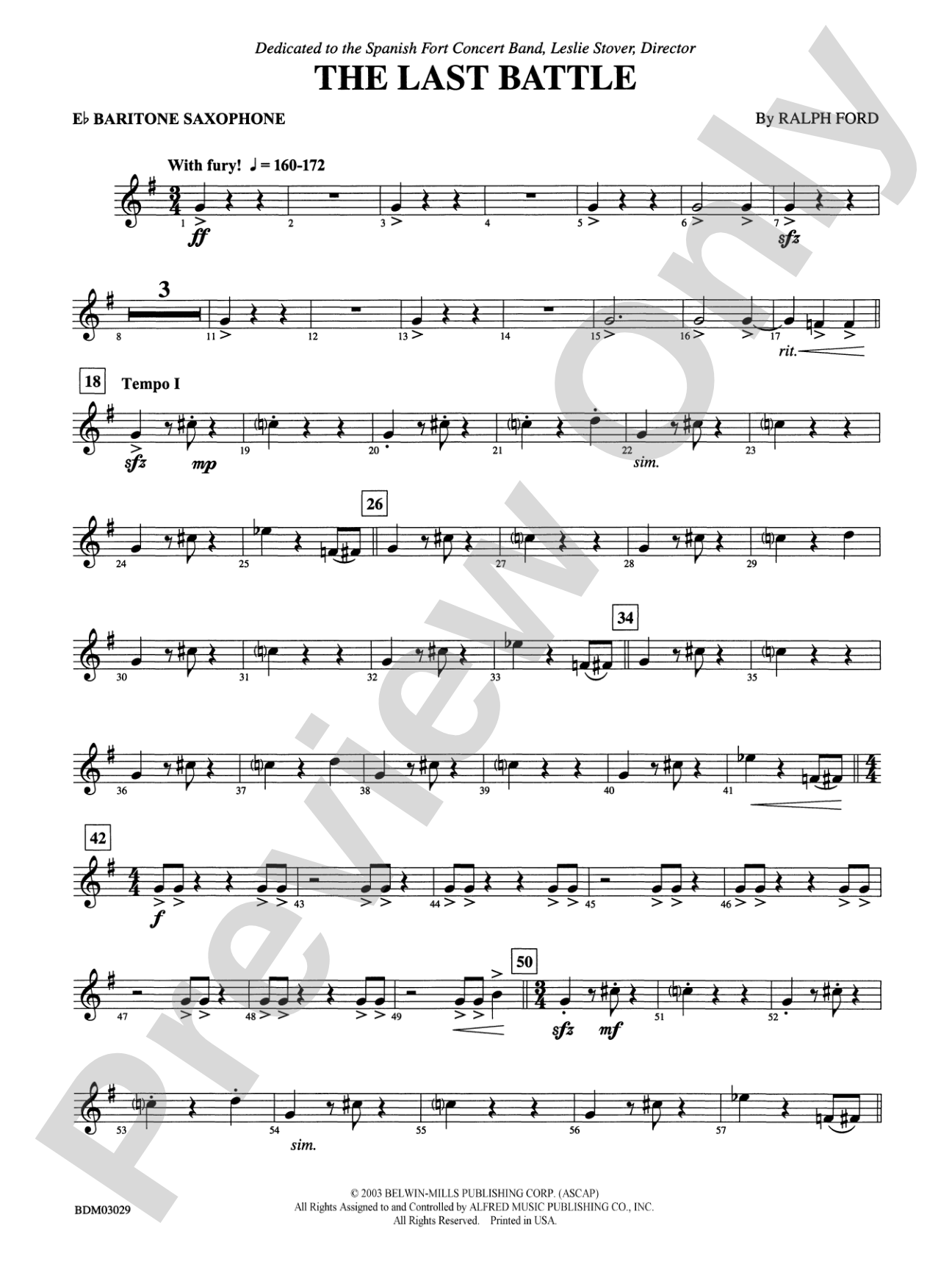 The Last Battle: E-flat Baritone Saxophone