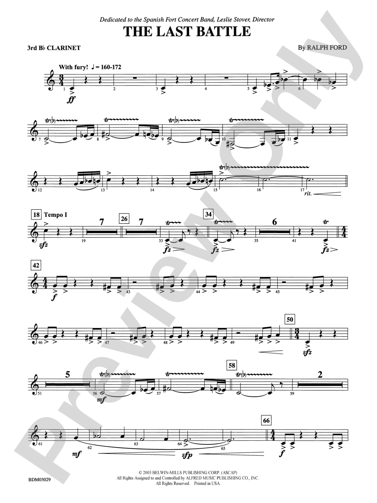 The Last Battle: 3rd B-flat Clarinet