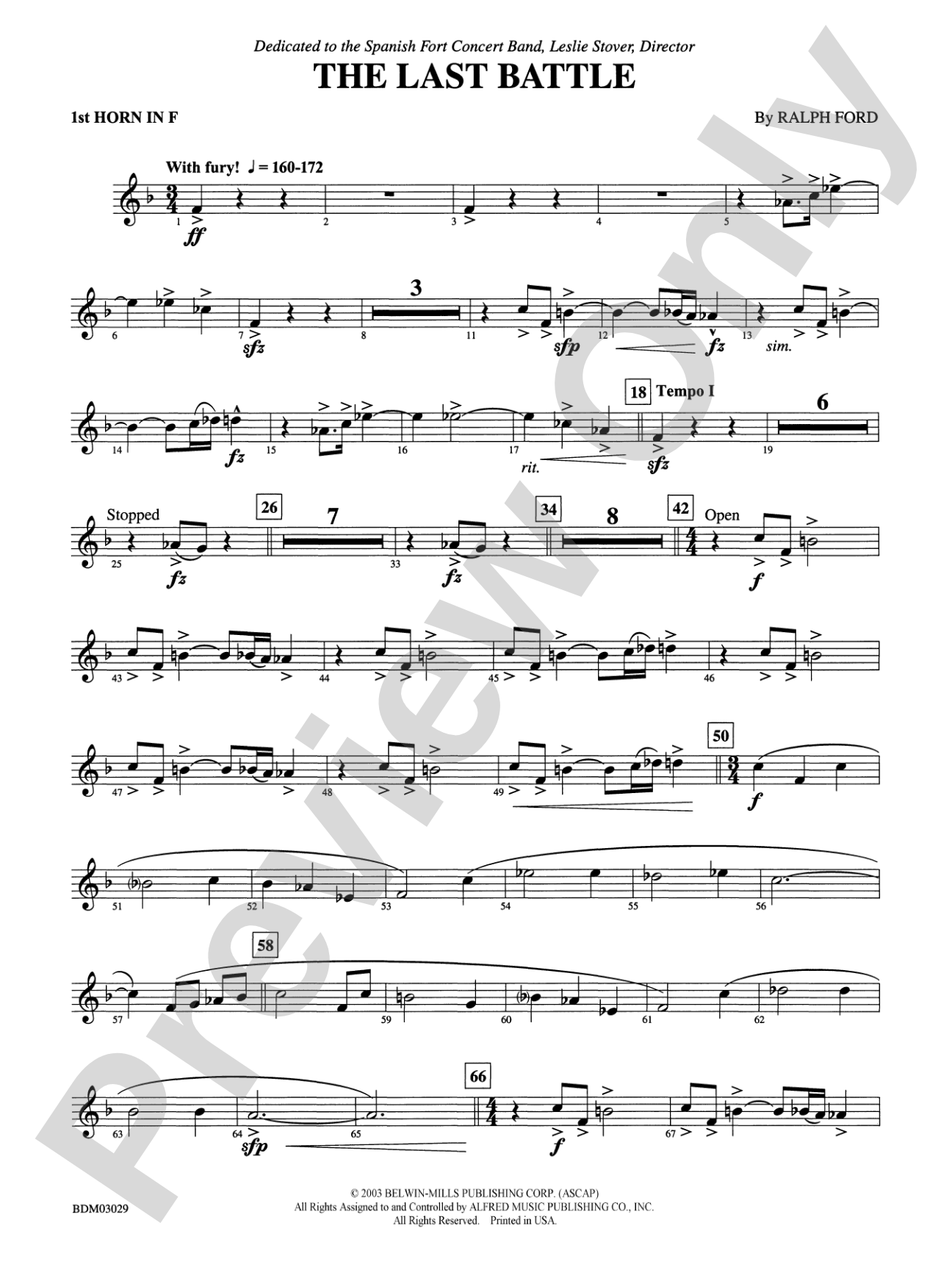 The Last Battle: 1st F Horn