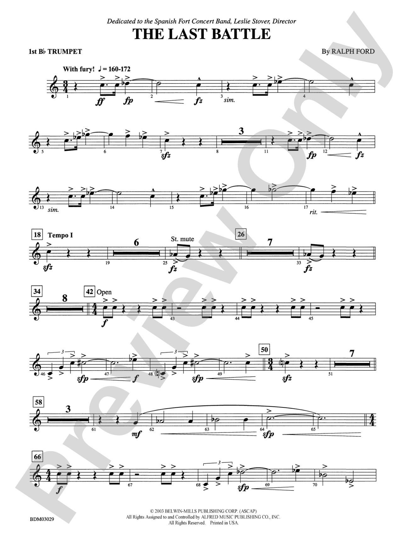 The Last Battle: 1st B-flat Trumpet