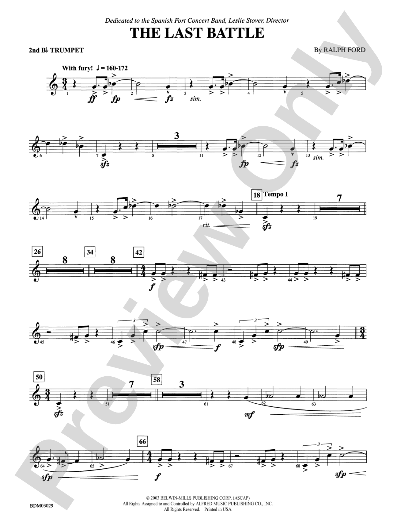 The Last Battle: 2nd B-flat Trumpet