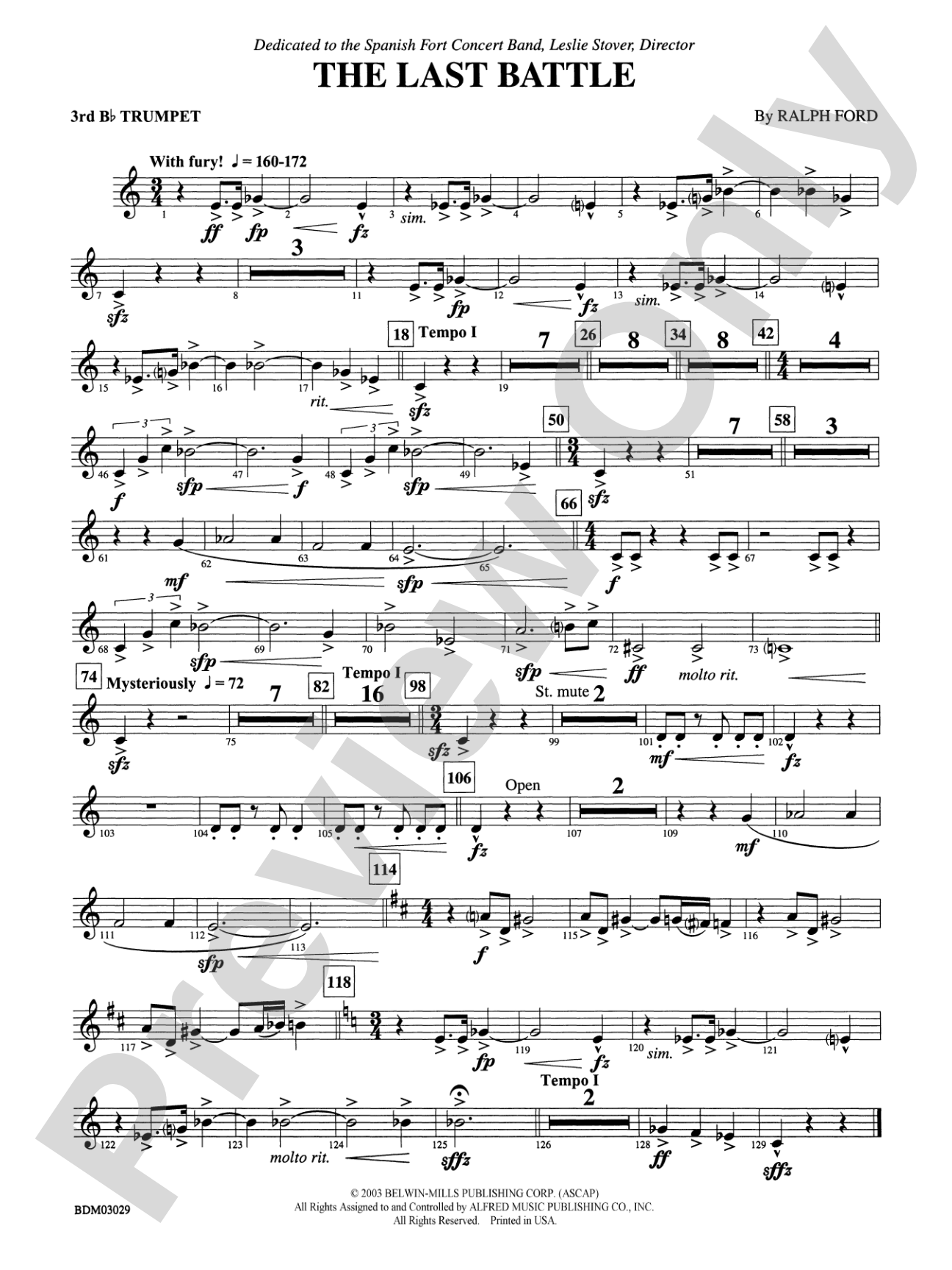 The Last Battle: 3rd B-flat Trumpet