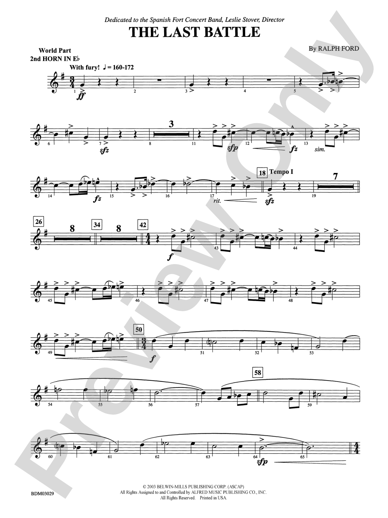 The Last Battle: (wp) 2nd Horn in E-flat