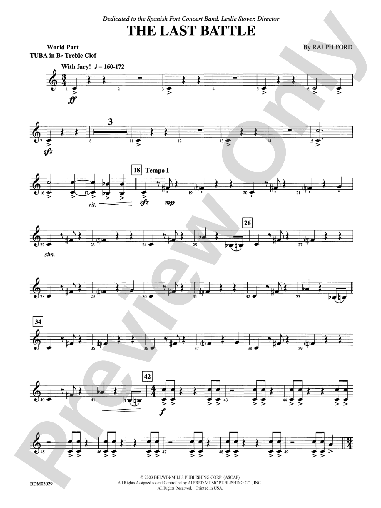 The Last Battle: (wp) B-flat Tuba T.C.