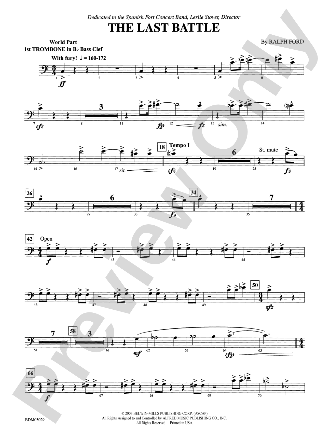 The Last Battle: (wp) 1st B-flat Trombone B.C.