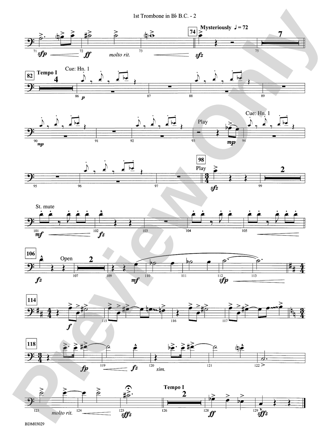 The Last Battle: (wp) 1st B-flat Trombone B.C.