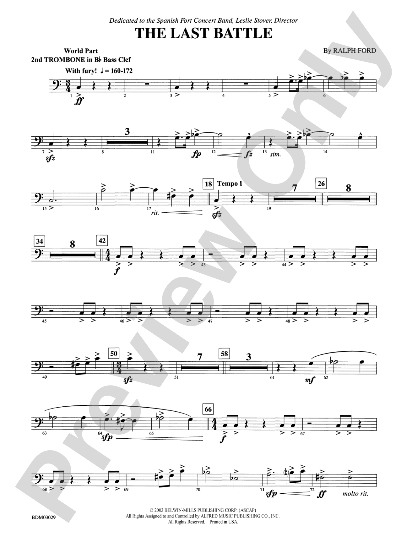 The Last Battle: (wp) 2nd B-flat Trombone B.C.