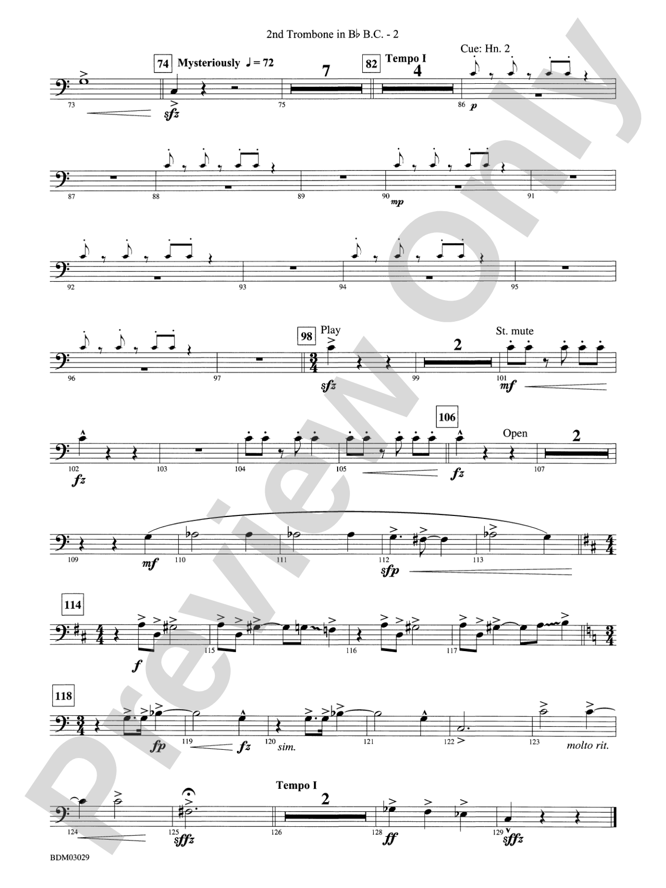 The Last Battle: (wp) 2nd B-flat Trombone B.C.