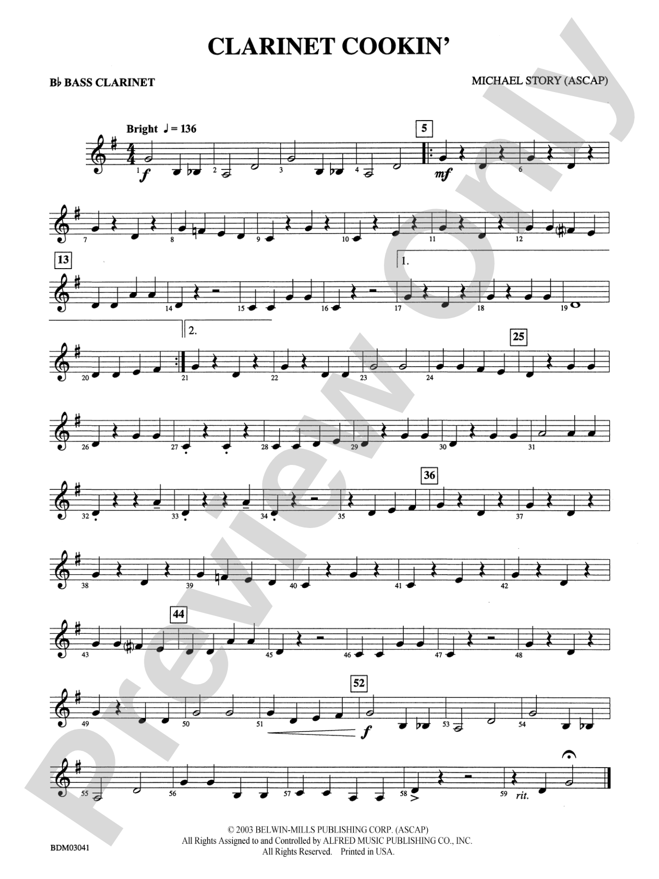 Clarinet Cookin': B-flat Bass Clarinet