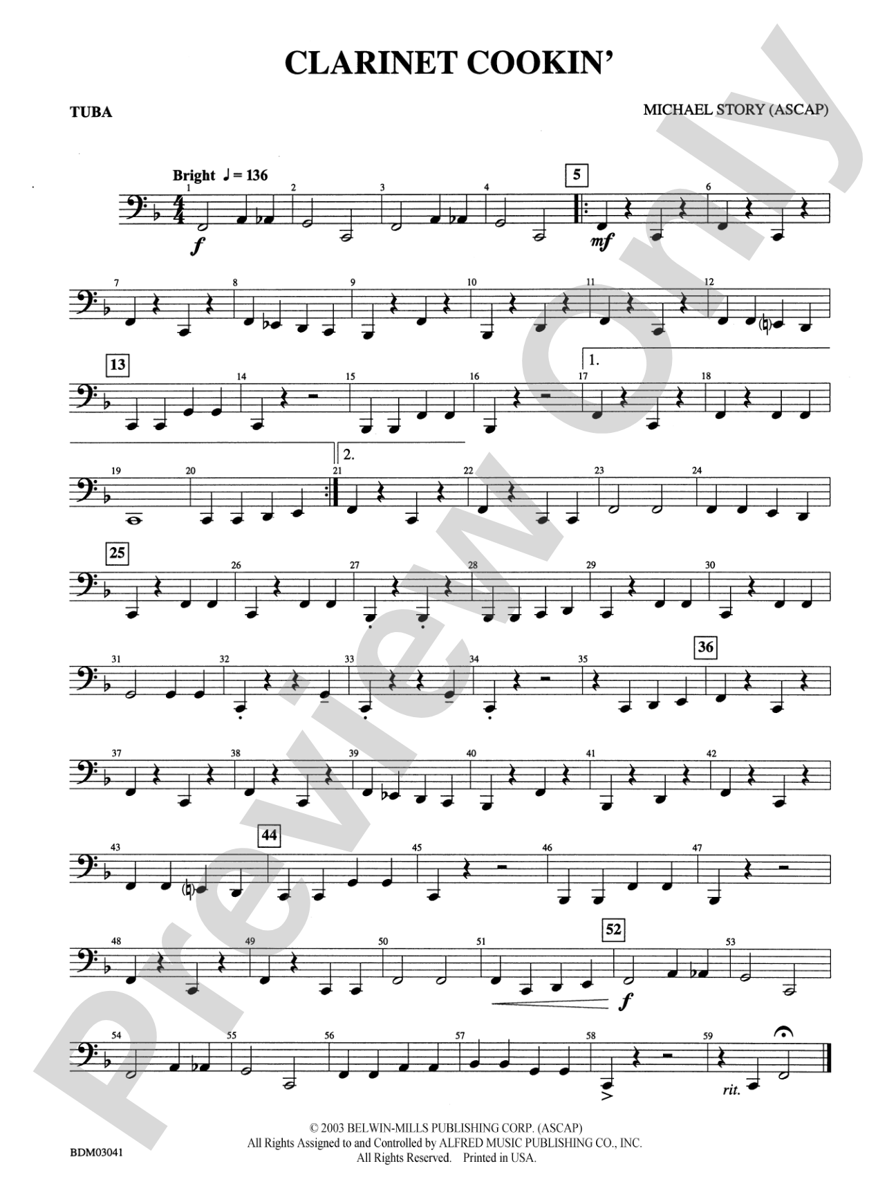 Clarinet Cookin': Tuba