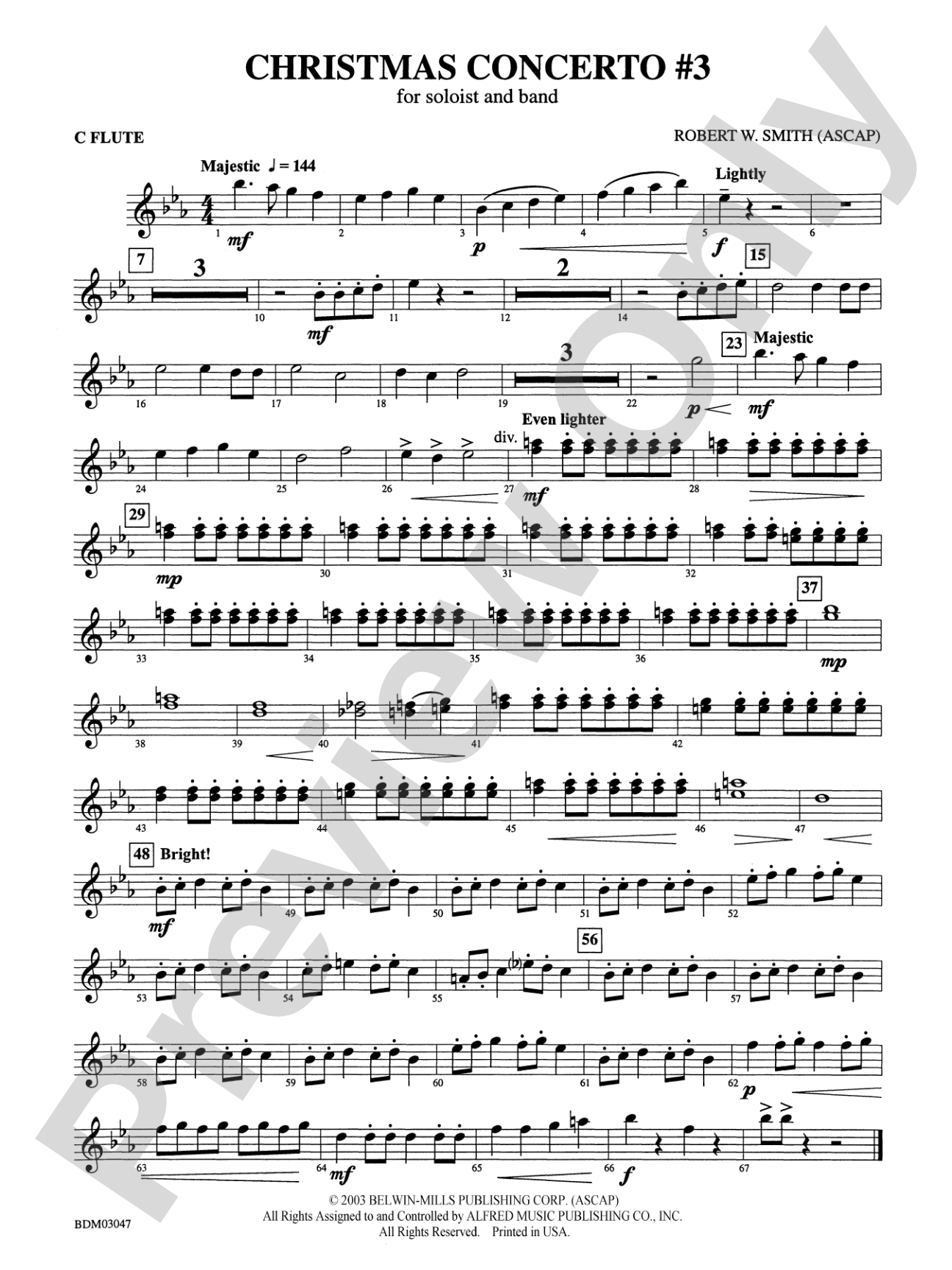 Christmas Concerto #3 (for Soloist and Band): Flute