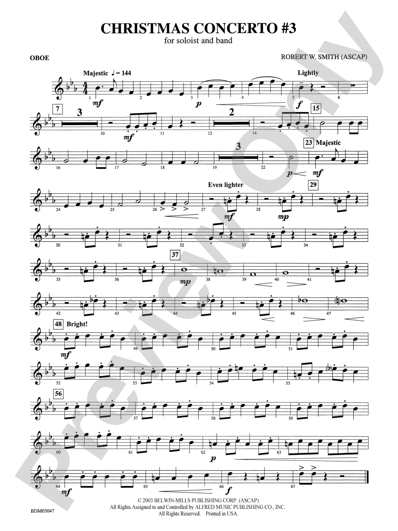 Christmas Concerto #3 (for Soloist and Band): Oboe