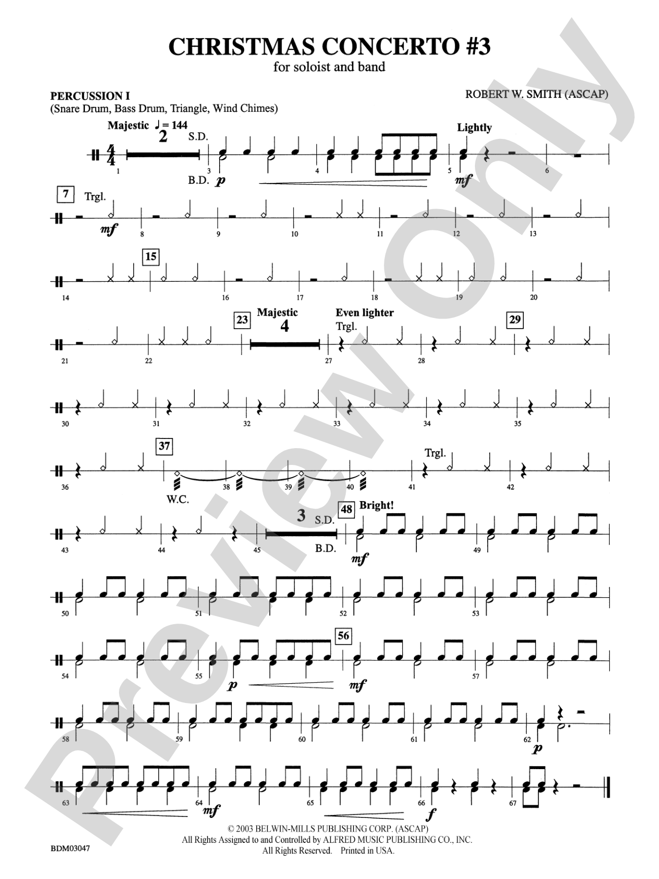 Christmas Concerto #3 (for Soloist and Band): 1st Percussion