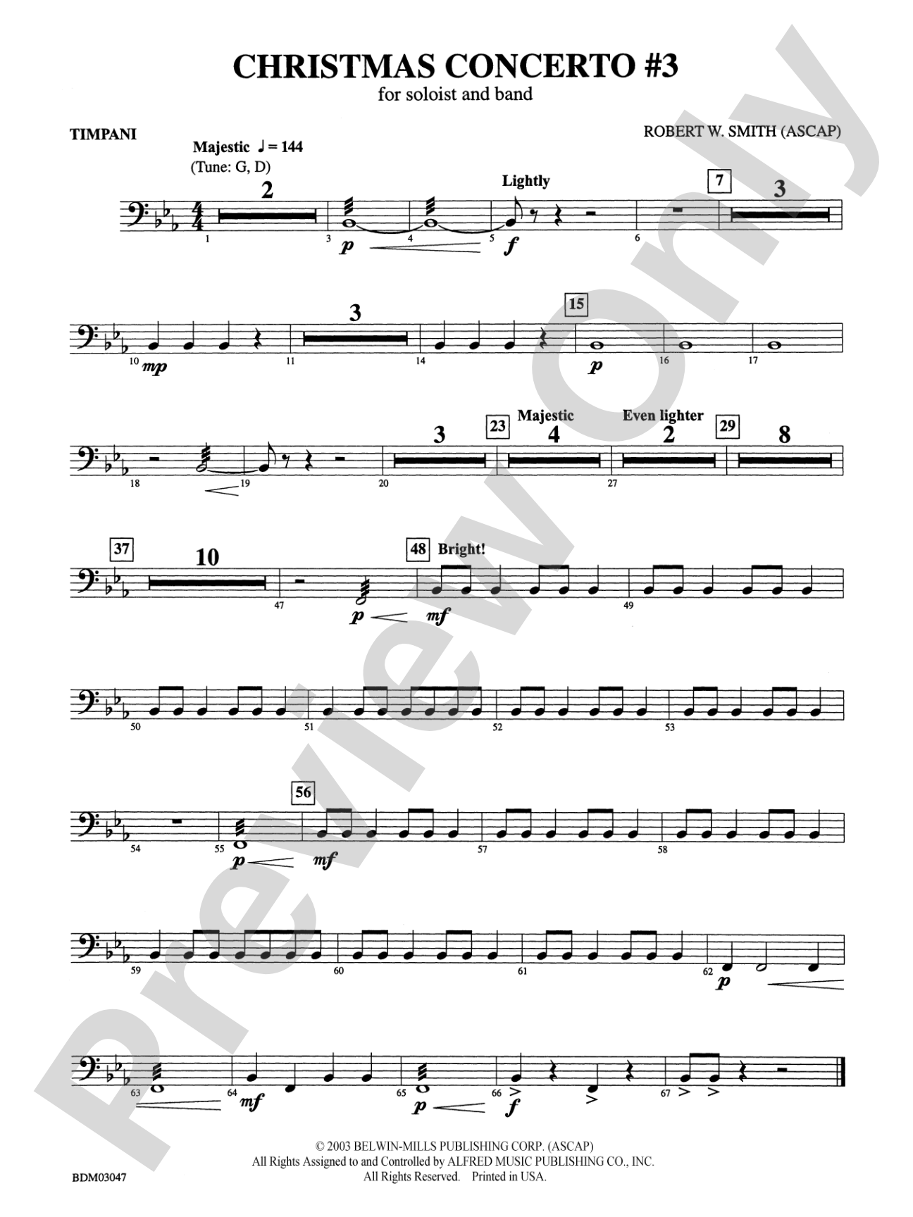 Christmas Concerto #3 (for Soloist and Band): Timpani