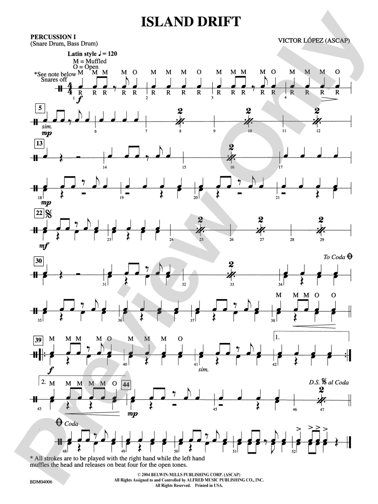 Island Drift: 1st Percussion