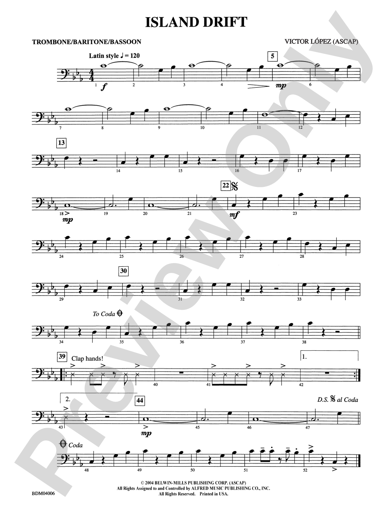 Island Drift: 1st Trombone