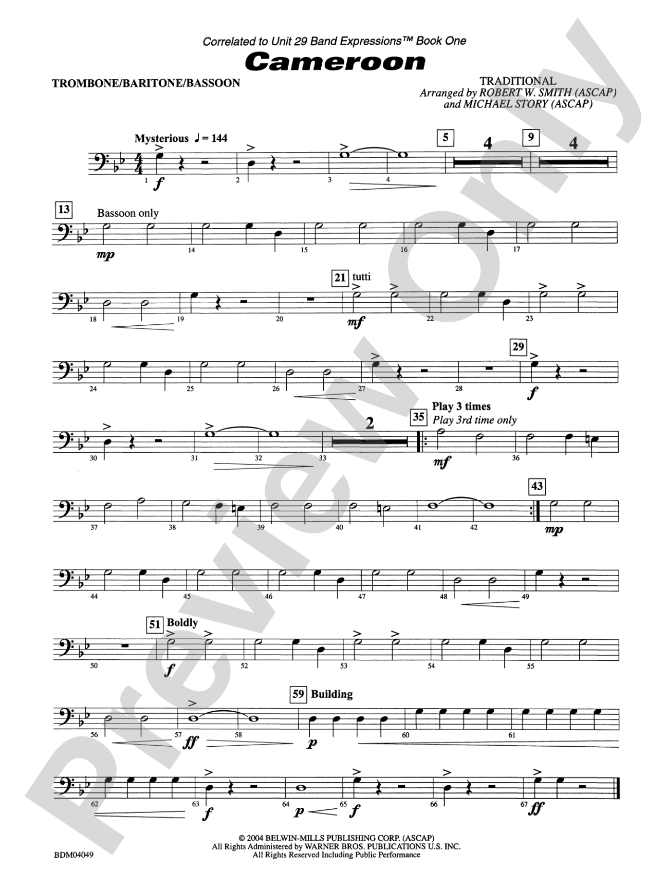 Cameroon: 1st Trombone