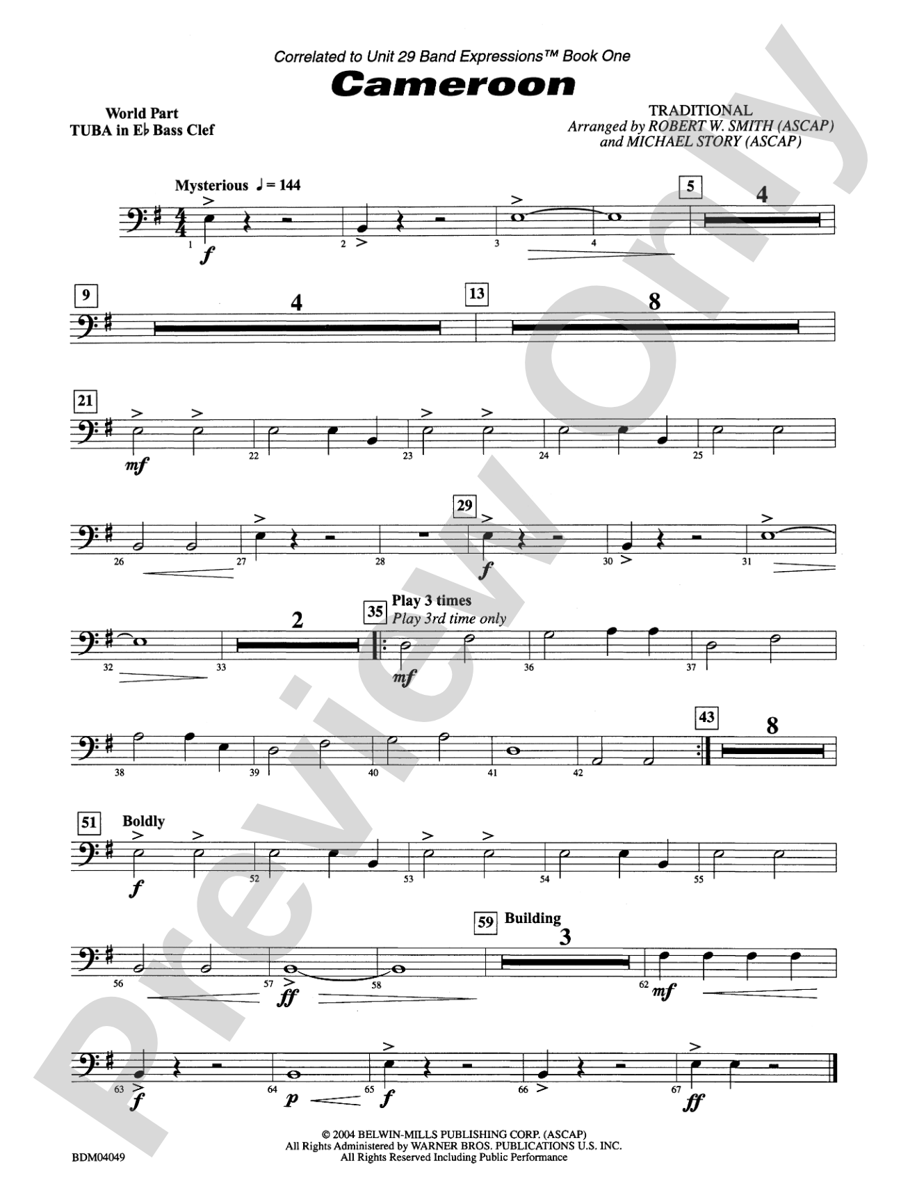 Cameroon: (wp) E-flat Tuba B.C.