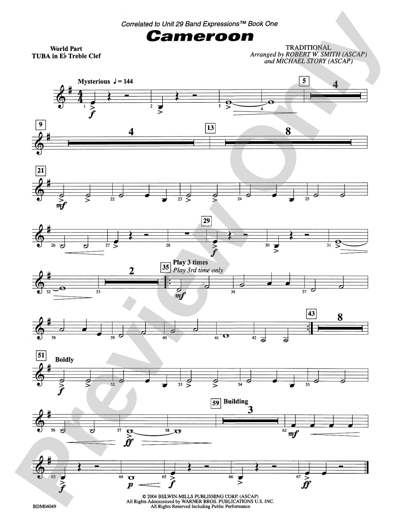 Cameroon: (wp) E-flat Tuba T.C.