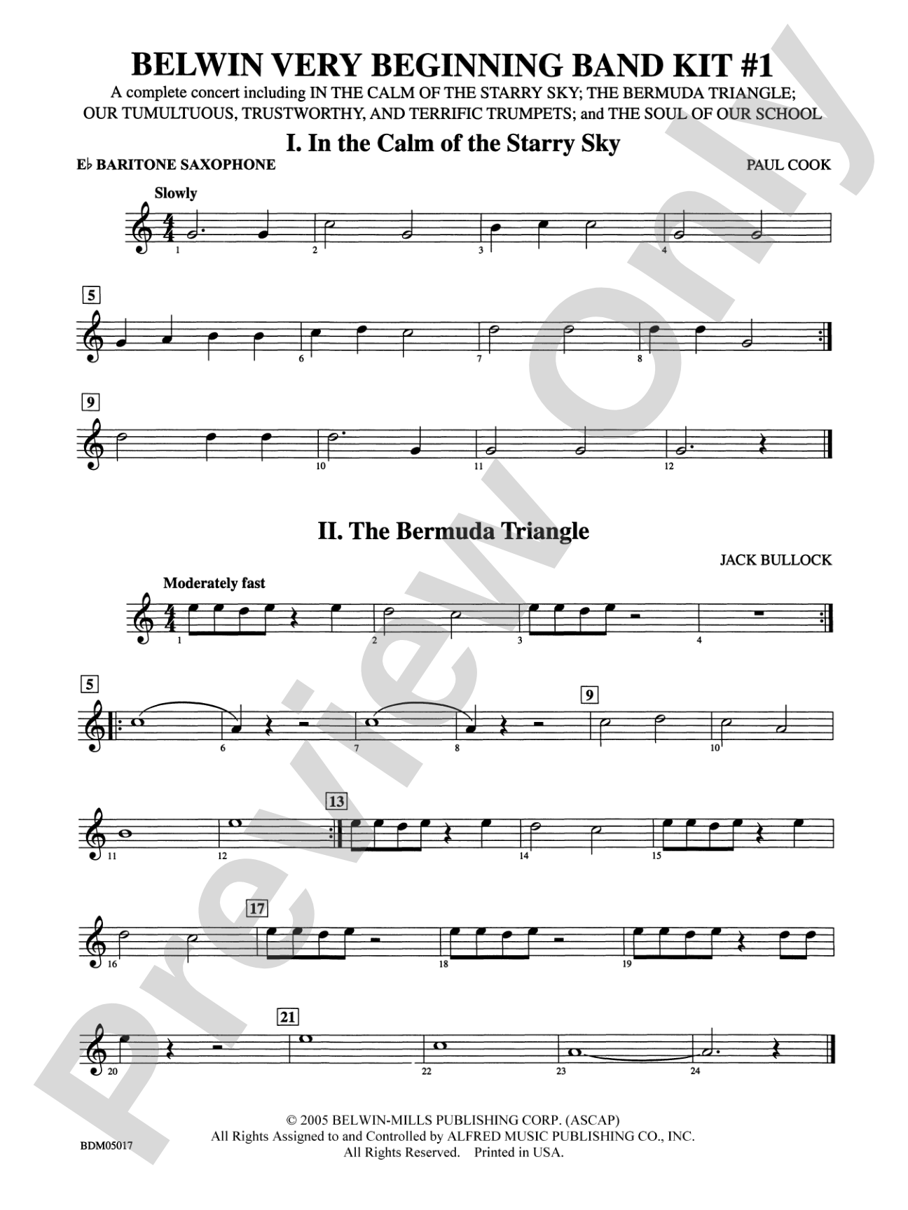 Belwin Very Beginning Band Kit #1: E-flat Baritone Saxophone