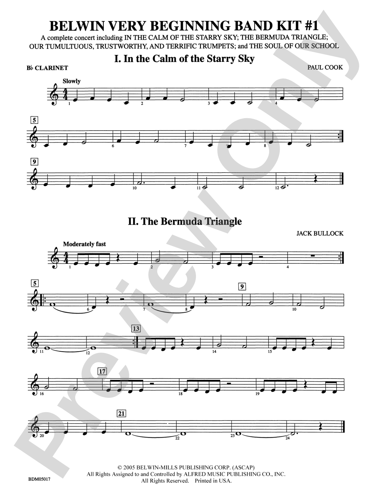 Belwin Very Beginning Band Kit #1: 1st B-flat Clarinet