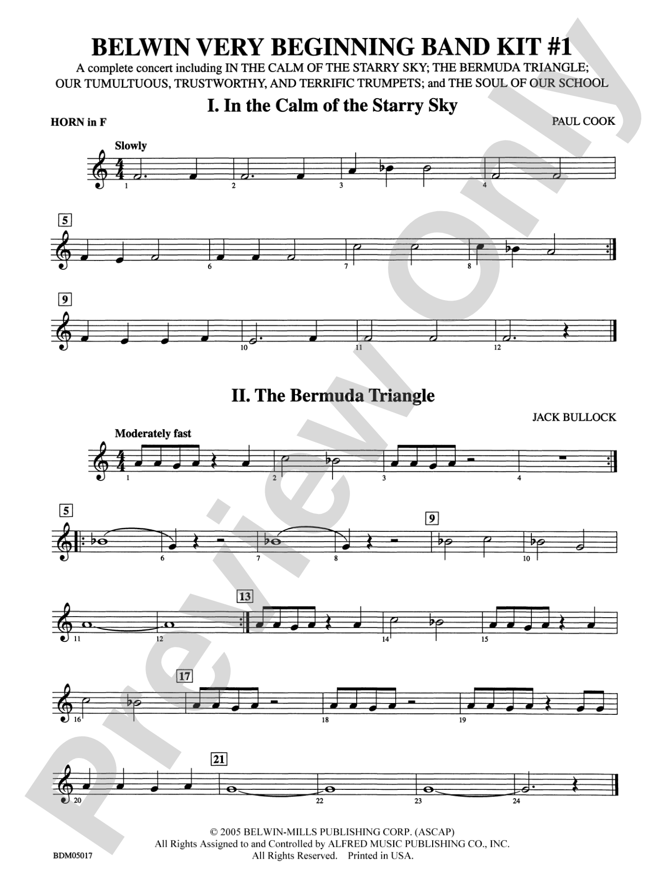 Belwin Very Beginning Band Kit #1: 1st F Horn