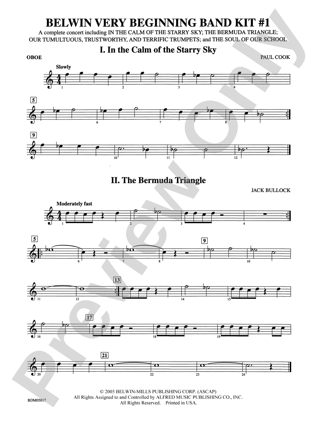 Belwin Very Beginning Band Kit #1: Oboe