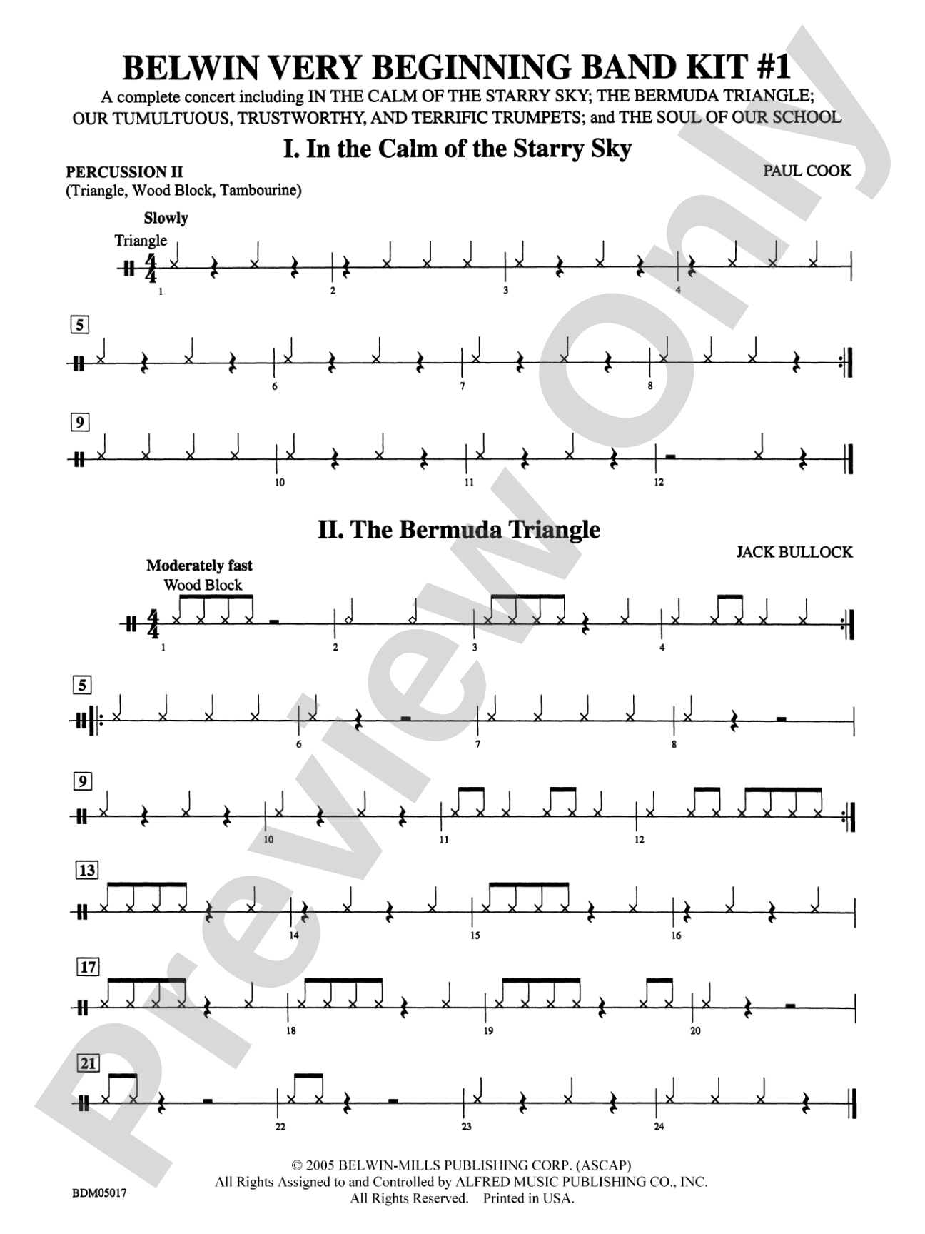 Belwin Very Beginning Band Kit #1: 2nd Percussion