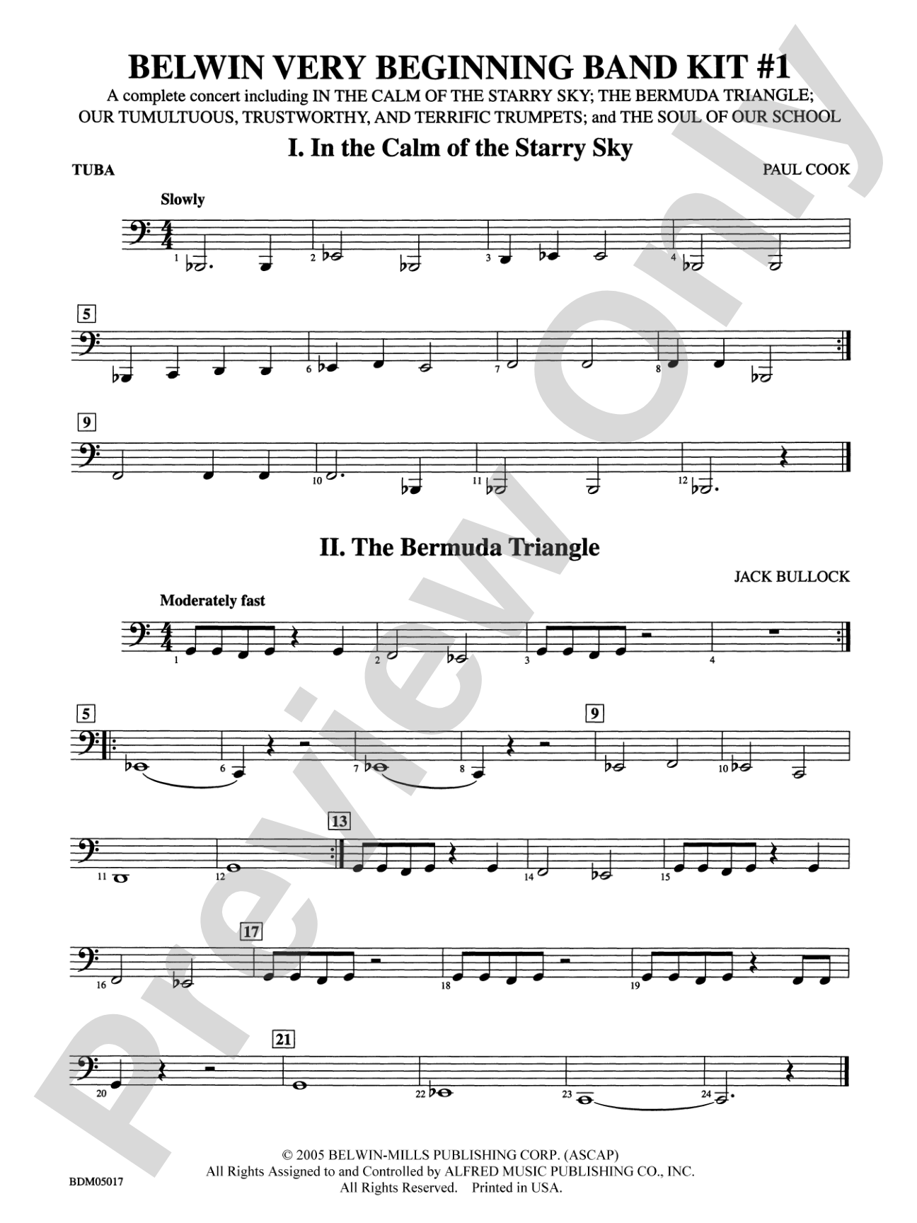 Belwin Very Beginning Band Kit #1: Tuba