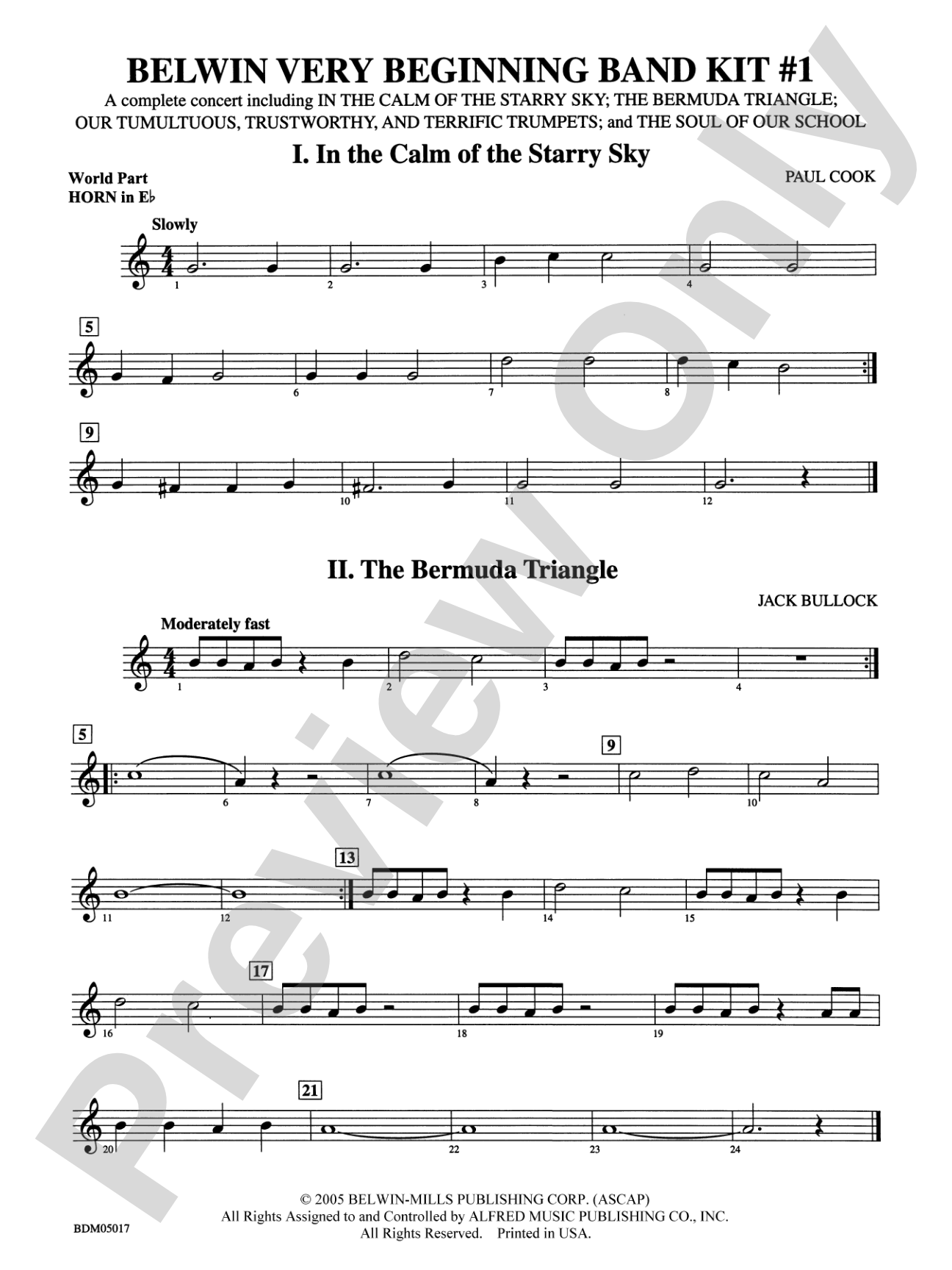 Belwin Very Beginning Band Kit #1: (wp) 1st Horn in E-flat