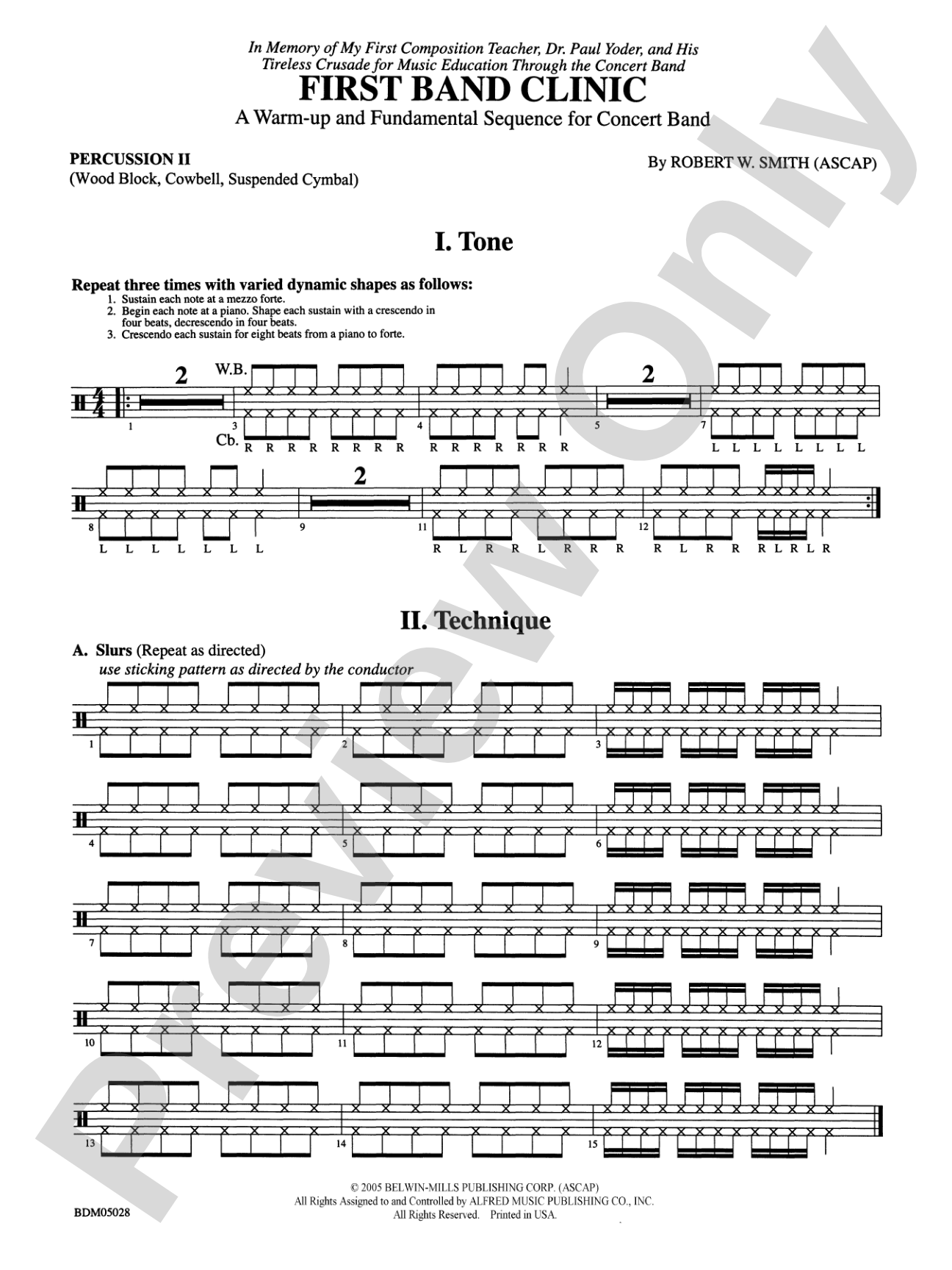 First Band Clinic (A Warm-Up and Fundamental Sequence for Concert Band): 2nd Percussion
