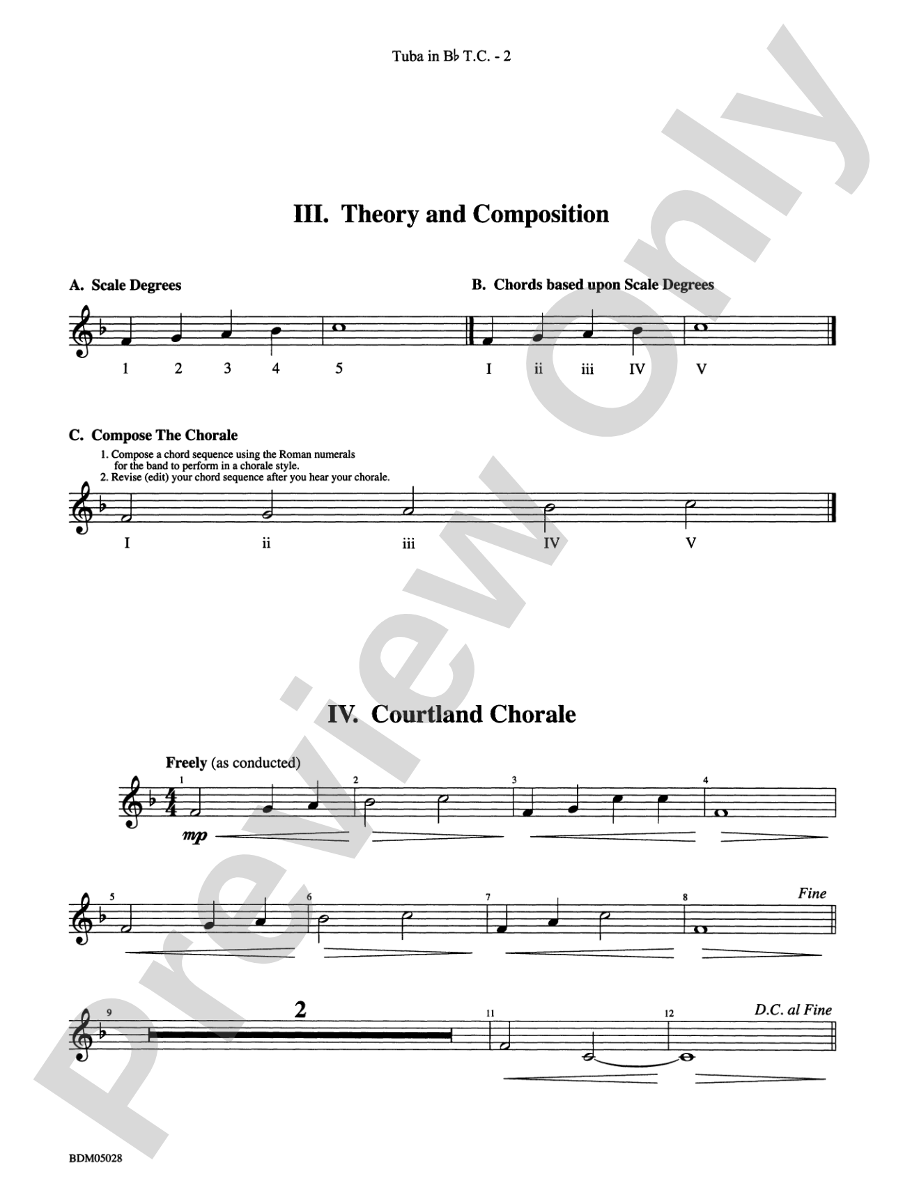 First Band Clinic (A Warm-Up and Fundamental Sequence for Concert Band): (wp) B-flat Tuba T.C.