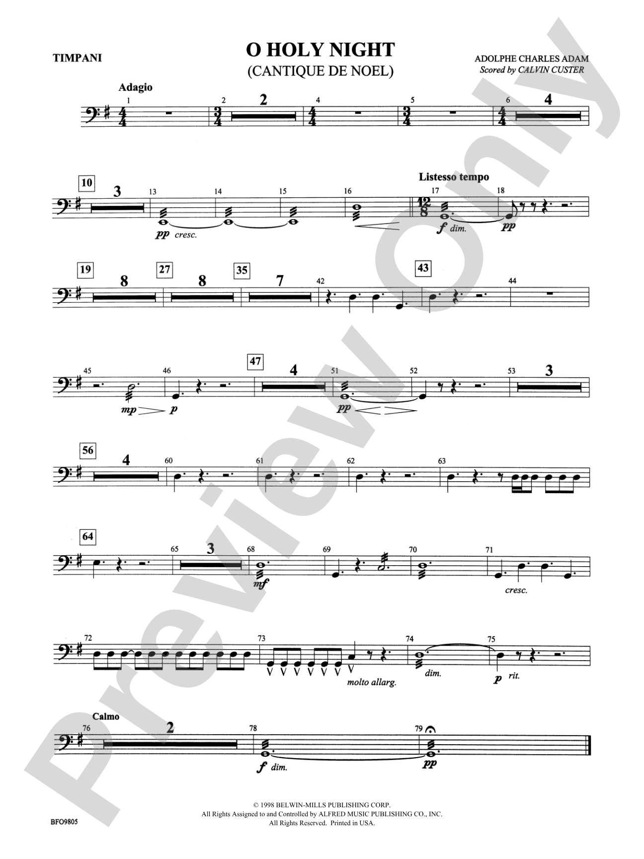 O Holy Night: Timpani