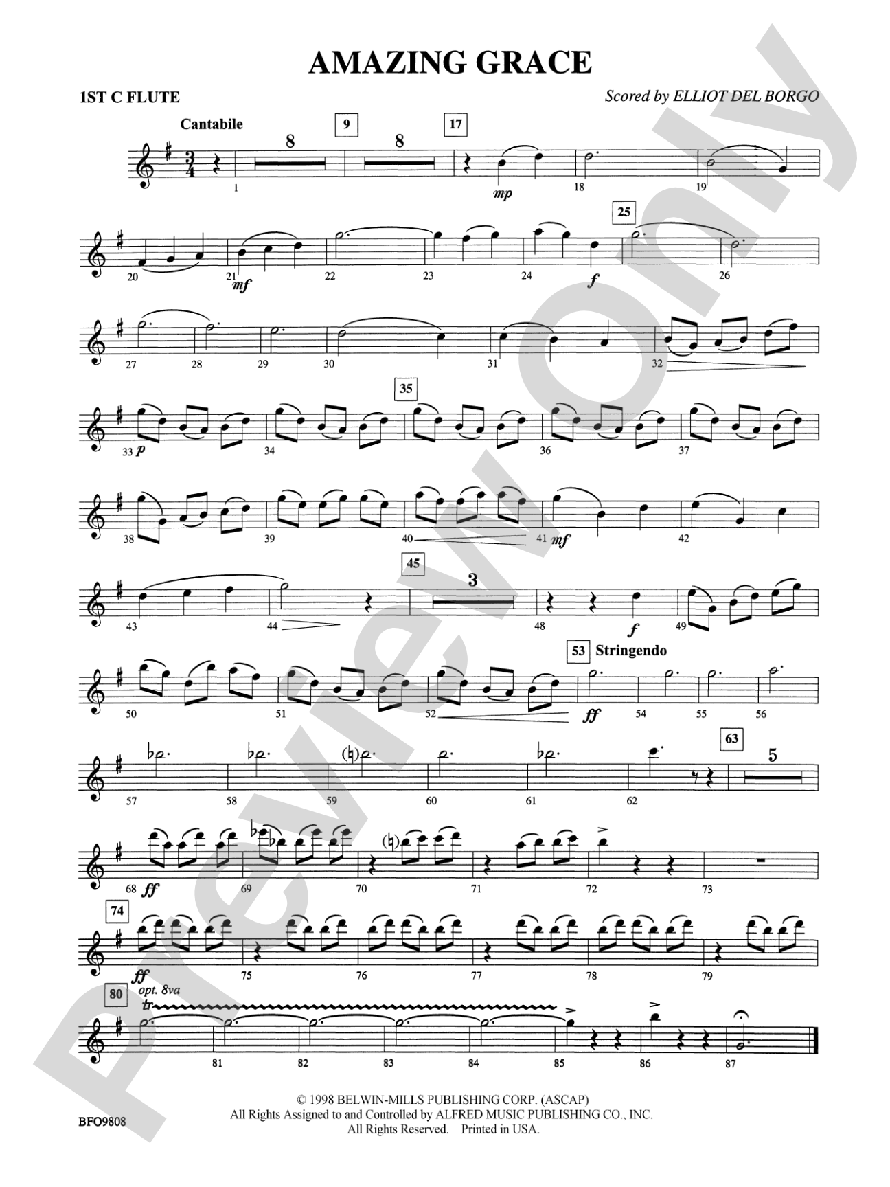 Amazing Grace: Flute