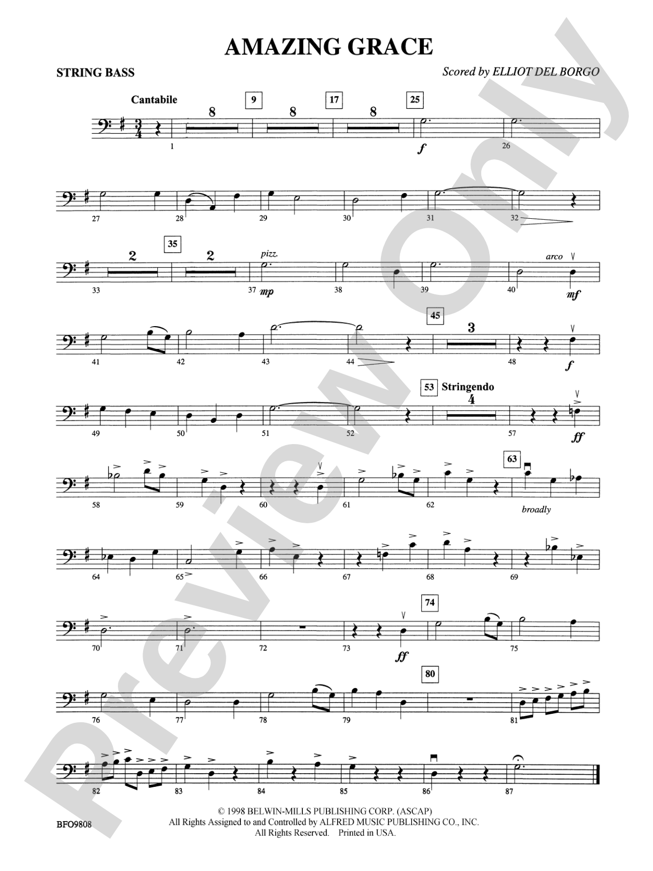 Amazing Grace: String Bass
