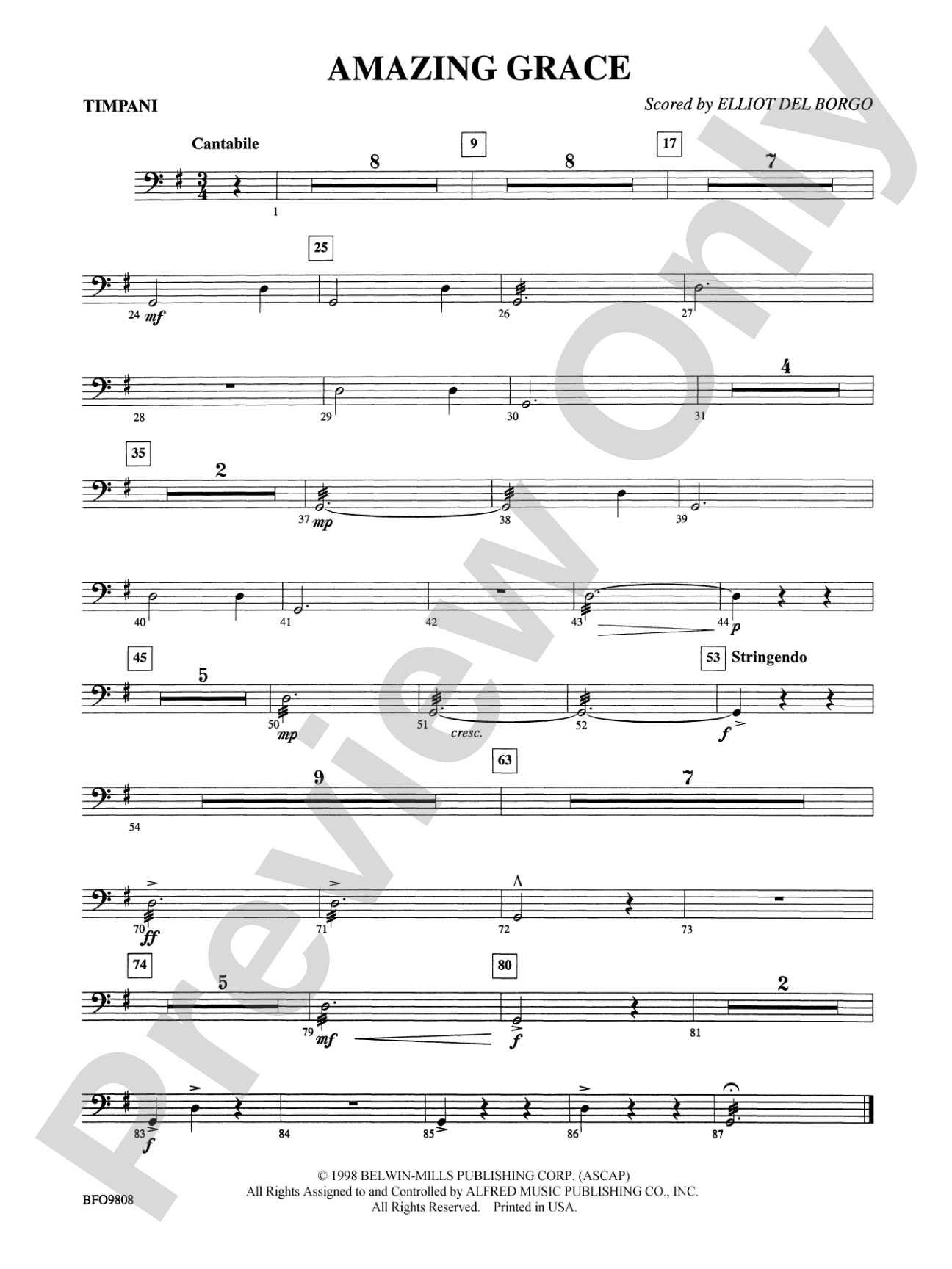 Amazing Grace: Timpani