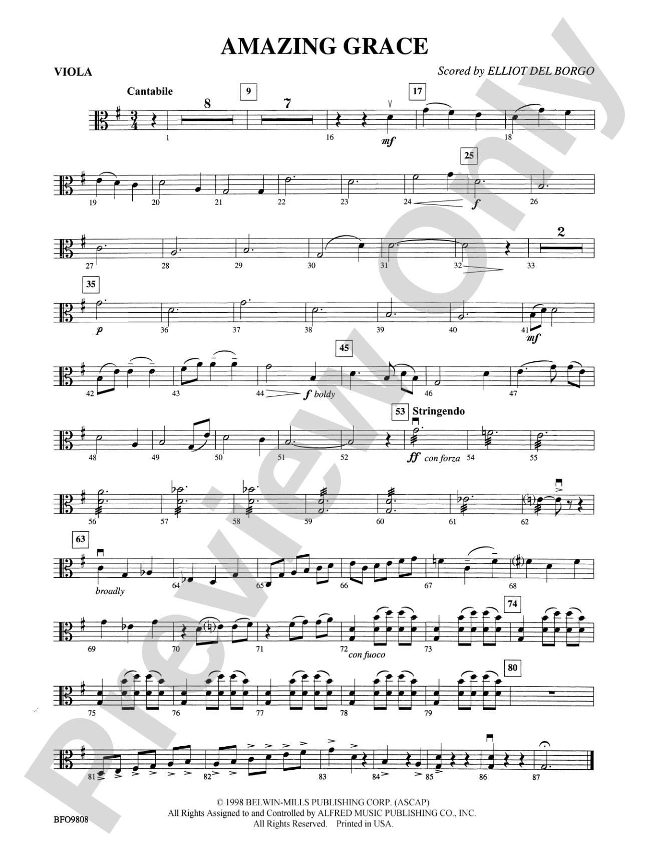 Amazing Grace: Viola