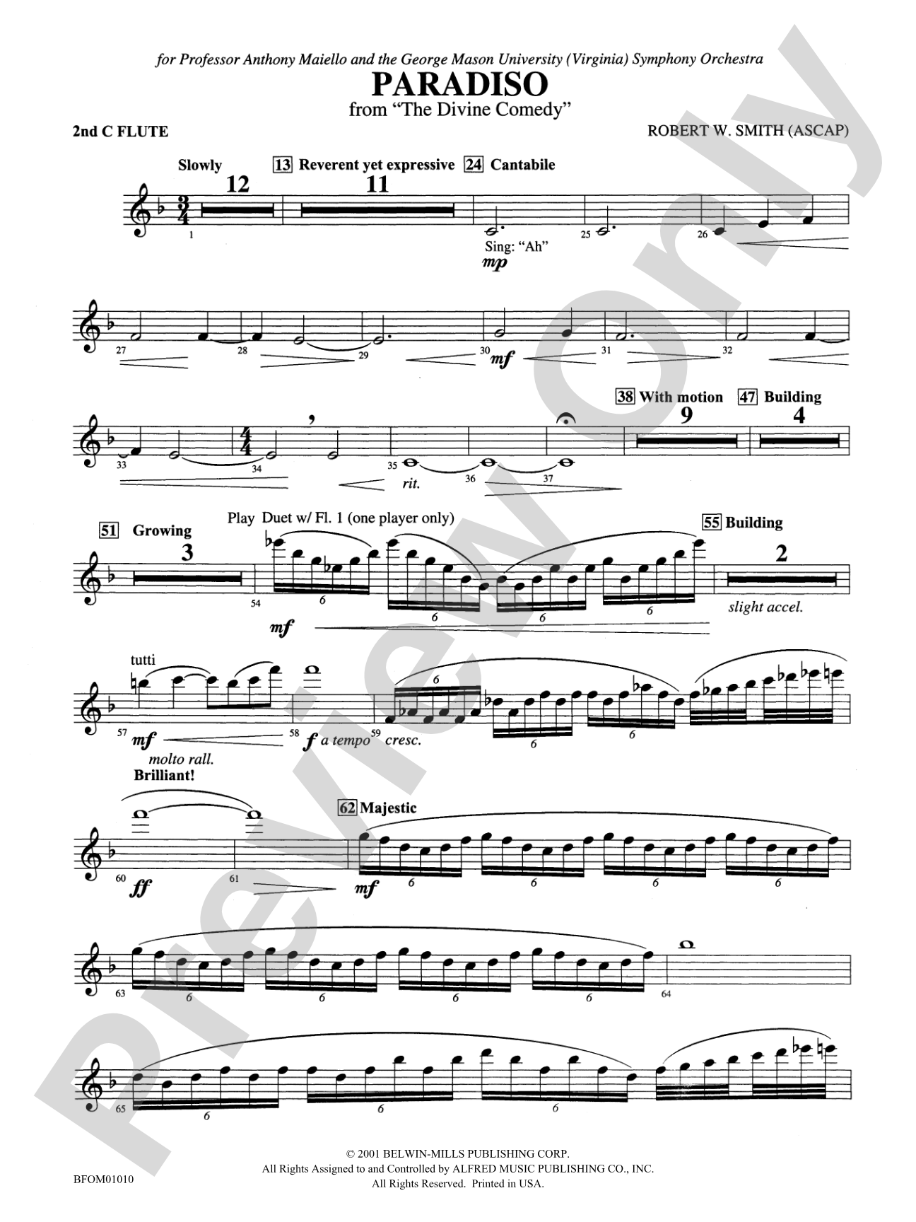 Paradiso (from The Divine Comedy): 2nd Flute