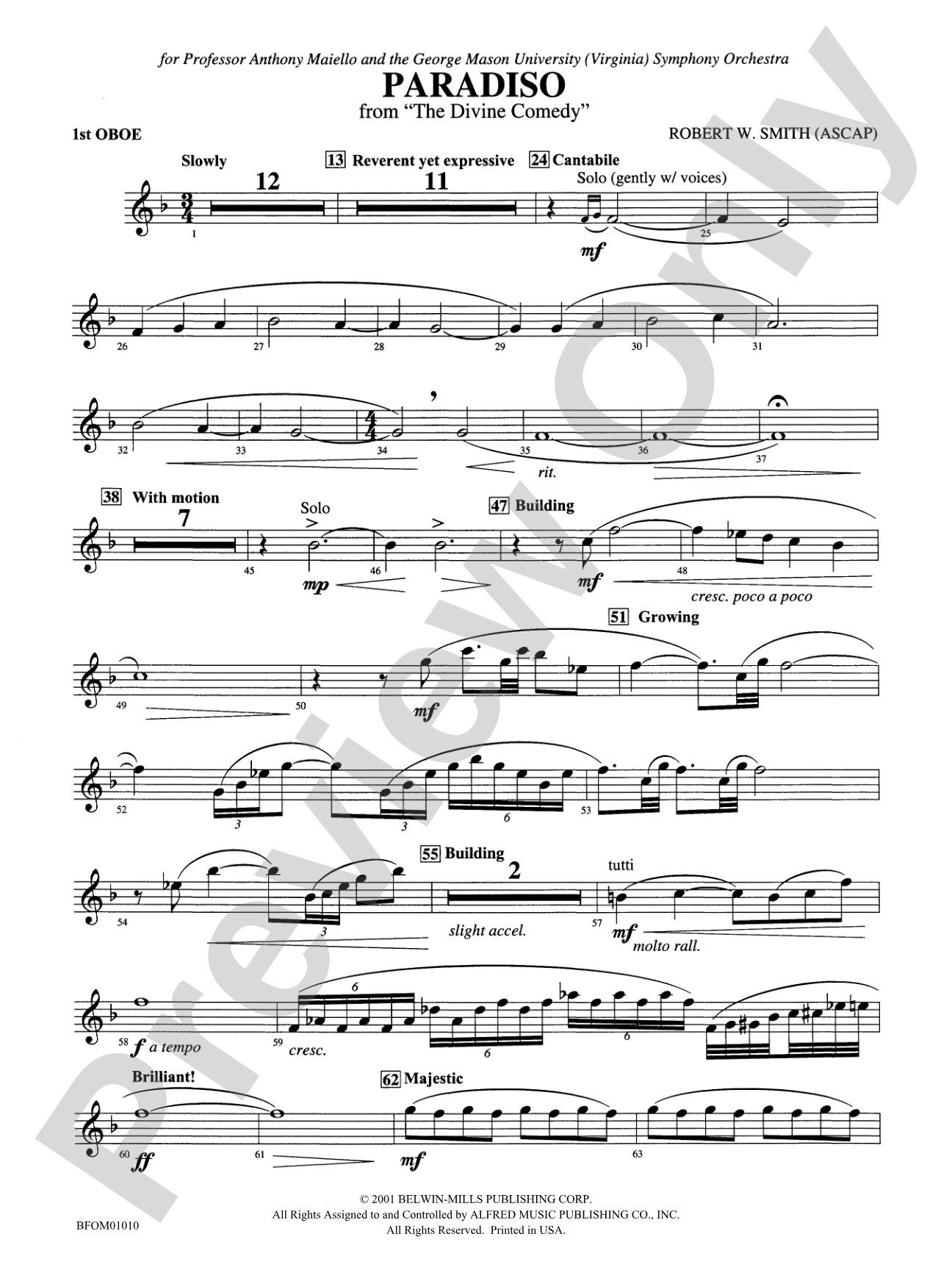 Paradiso (from The Divine Comedy): Oboe
