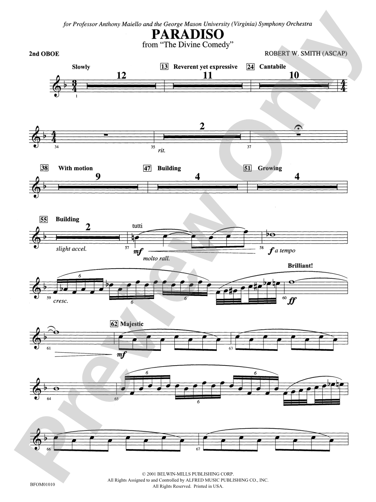 Paradiso (from The Divine Comedy): 2nd Oboe