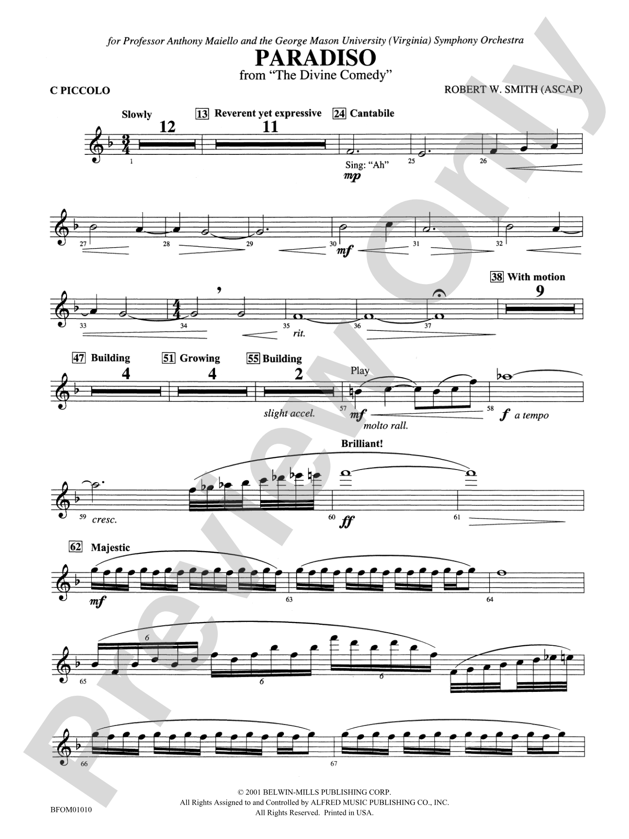 Paradiso (from The Divine Comedy): Piccolo