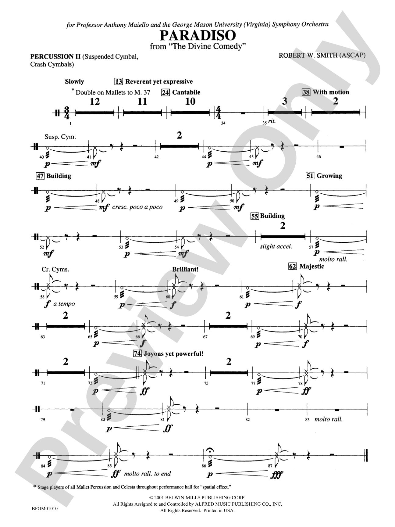 Paradiso (from The Divine Comedy): 2nd Percussion